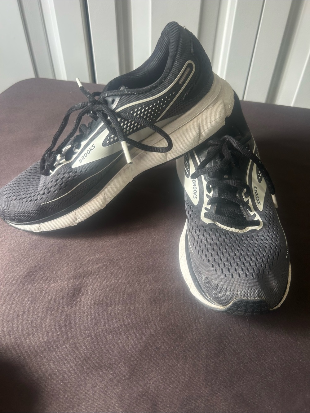 Brooks Women’s Black and White Athletic Running Shoes